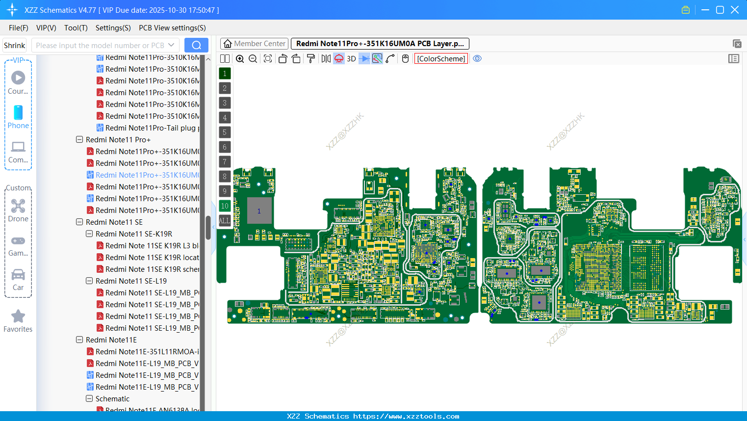 Xiaomi Redmi Note11Pro+-351K16UM0A PCB Layer